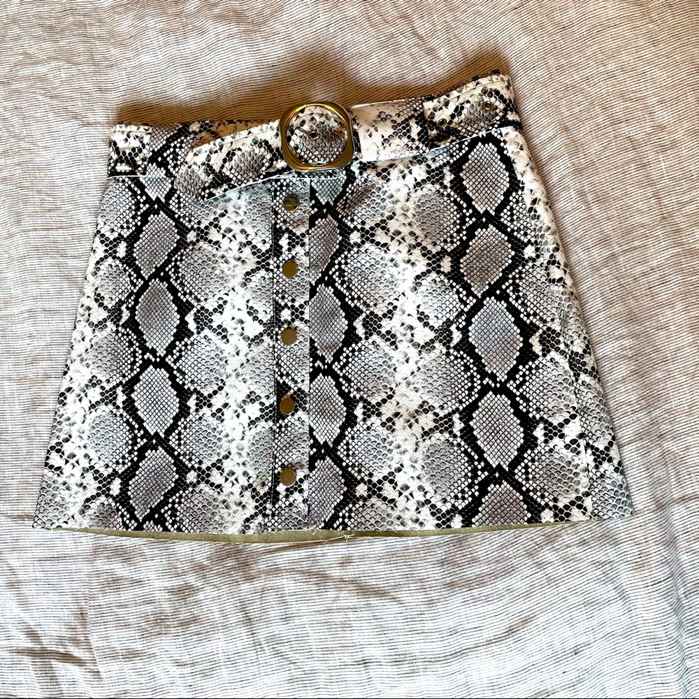 NASTYGAL - Let Me Snake You Out Faux Leather Skirt